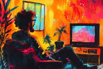 Singles Day. Chinese modern holiday dedicated to
people who are not married. The man is happy alone.
