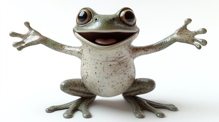 Smiling Frog with Open Arms