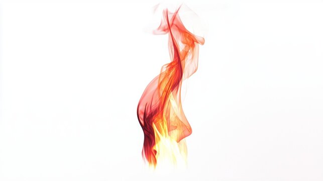 A flame that forms a narrow, vertical spike