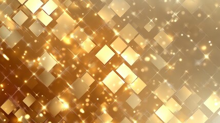 A gold color graphic background with geometric patterns and shimmering highlights, evoking a sense of wealth and sophistication. Ideal for luxury-themed designs.