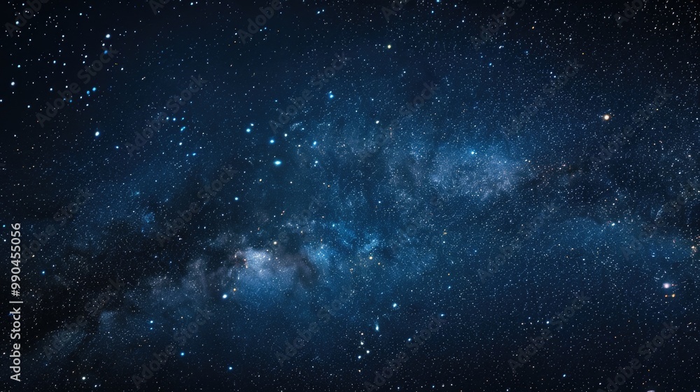 Wall mural stars background. night sky universe with galaxy outer space in starry way