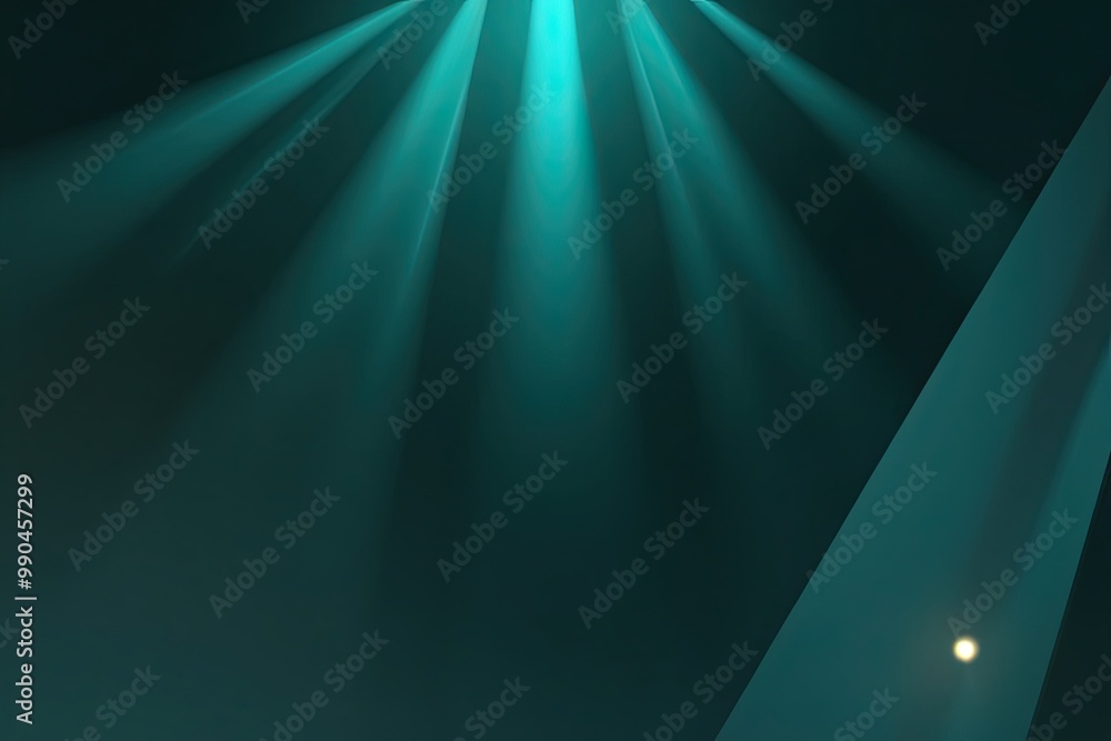 Poster enhance retro deep teal shadows with sparkling light on obsidian backdrop