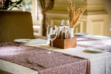 table setting for a dinner