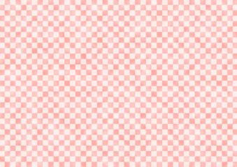 市松模様 格子柄　背景 模様 テキスタイル イラスト　ピンク
