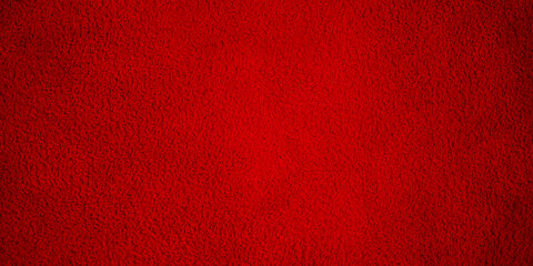 Red suede background. Suede texture macro photo.