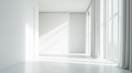 empty white room with window