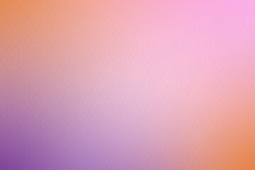Mixed bright shiny fancy pale orange tone color light purple paint on blank watercolor paper texture background with space minimal style