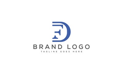 letter DF logo design vector template design for brand.