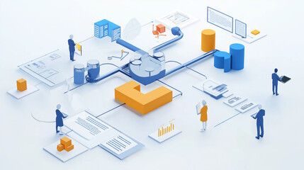 Obraz premium Diagram for a business dynamic relationship