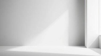 Obraz premium Simple white background with smooth lighting. Perfect for product displays, text overlays, or minimalist designs. The neutral tone creates a clean, distraction-free setting.