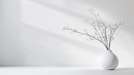 Simple white background with soft, even lighting. The minimalist, neutral space is perfect for product photography or creative designs.