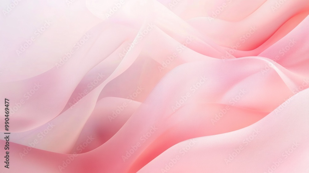 Wall mural A pastel pink graphic background with soft, flowing lines and subtle gradients, evoking a calming and elegant atmosphere. Ideal for beauty or lifestyle designs.