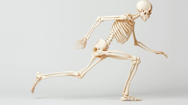 Running Human Skeleton Model in Dynamic Pose