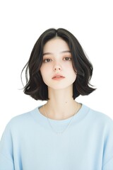Fototapeta premium Sophisticated Young Woman with a Modern Bob Hairstyle