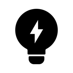 Lightbulb with thunderbolt icon