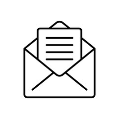 Line mail envelope icon