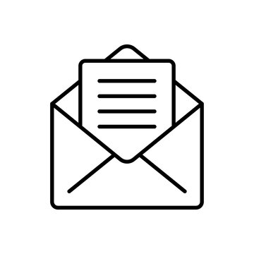 Line mail envelope icon