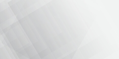 Obraz premium Modern abstract white curve square lines triangle technology backdrop. white light grey background, abstract modern white and grey gradient color geometric line pattern background for website banner.