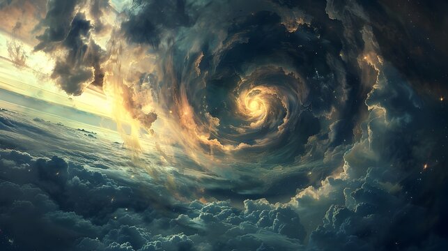 Cosmic Tear Ripping Through the Sky Unveiling a Void Beyond as Reality Unravels