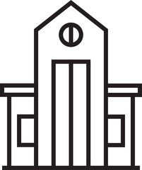 hotel and apartment building icon