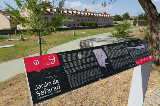 Jewish cemetery called Garden of Sefarad in Avila city