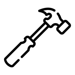 hammer Line Icon