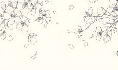 Japanese-style 2D illustrator doodle cartoon for floor tiles and wallpaper