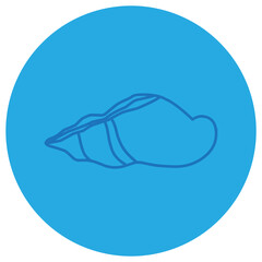 Sea Shell Icon Logo Colorable
