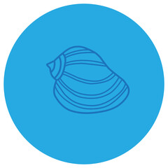 Sea Shell Icon Logo Colorable