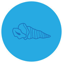 Sea Shell Icon Logo Colorable