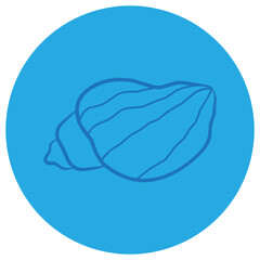 Sea Shell Icon Logo Colorable