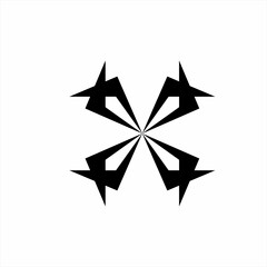 Abstract vintage star logo design.