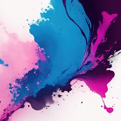 Obraz premium Abstract Brown, Blue, and Pink Ink Splash Art Background