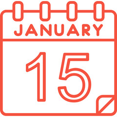 15 January Vector Icon Design