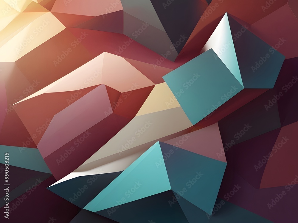 Poster abstract polygonal background with sharp geometric shapes
