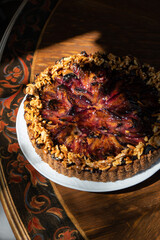 Freshly Baked Plum Pie, Delicious Plum Tart