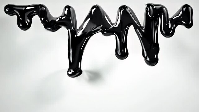 Black thank you text with dripping effect on a white background. Design for greeting cards, invitations