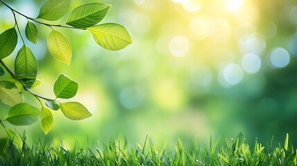 Sunlight Through Green Leaves