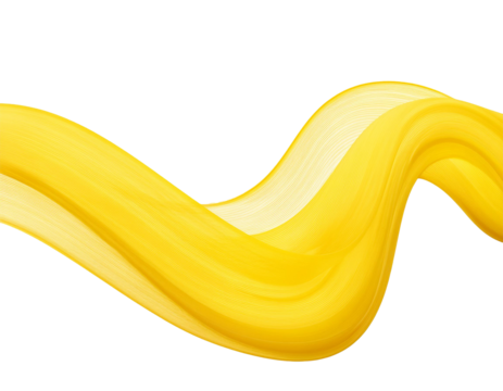 gelbe Welle, isoliert auf weißen Hintergrund, Freisteller