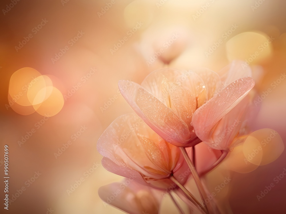 Poster dreamy bokeh effect background with soft