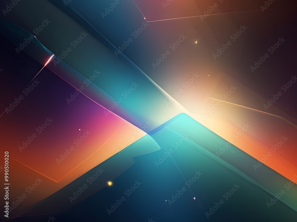Poster abstract background with smooth color gradients, incorporating soft bokeh effects and overlapping ge