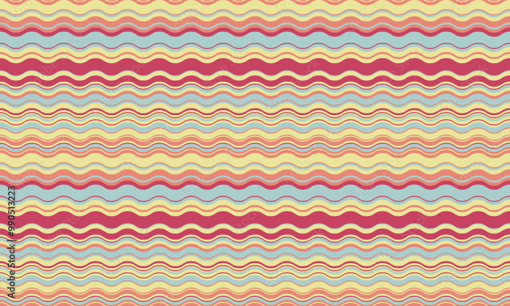 Aufkleber abstract background with wavy stripes in vibrant colors, creating a rippled, liquid effect. smooth c