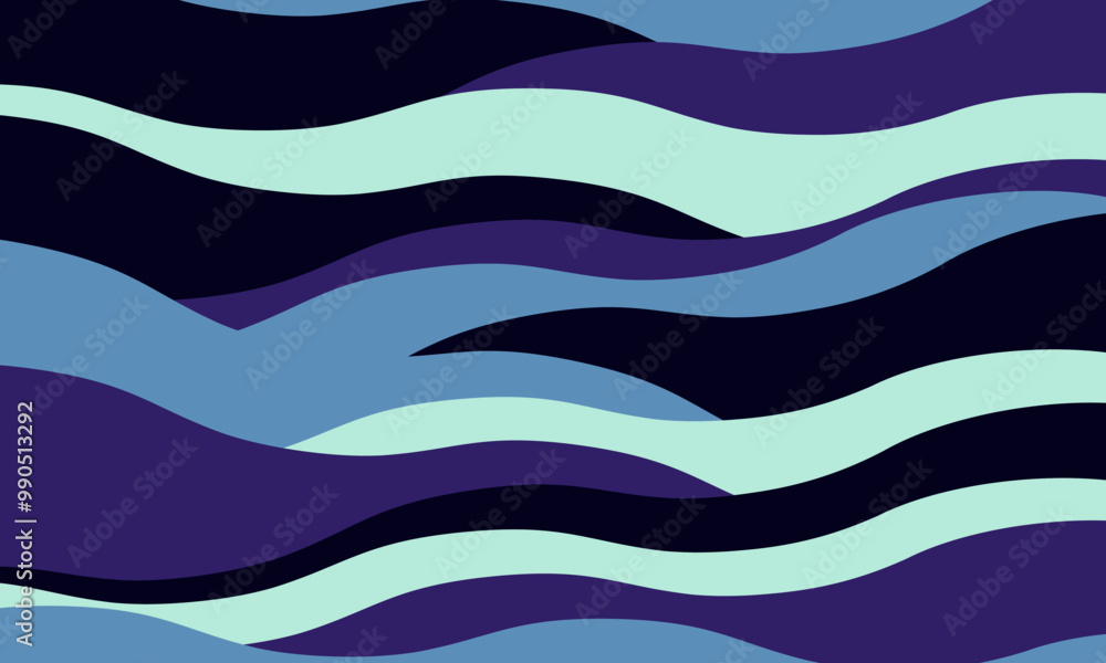 Poster minimalist abstract background with wavy, rippled stripes and sparse curves. flowing, textured lines