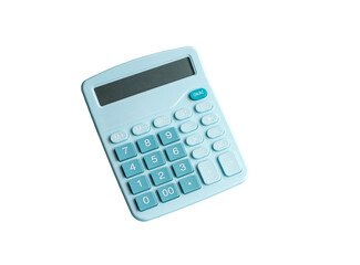 Light blue color calculator, isolated on transparent background.
