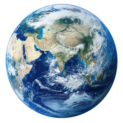 A realistic photo of the Earth from space, showing all continents and oceans in high detail.