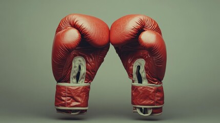 Naklejka premium a lung looking like two boxing gloves, photoreatlistic, neutral background, advertising campaign look