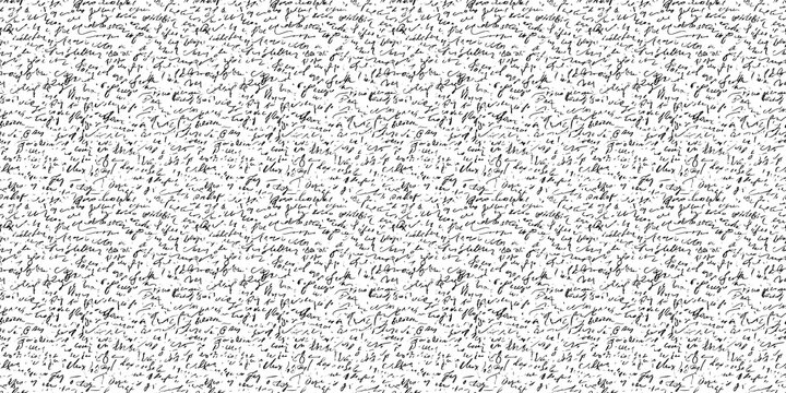 Handwriting pattern with a cursive, personal design. seamless background pattern