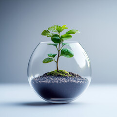Sustainable Growth in a Glass Terrarium