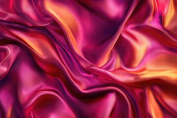 Obraz premium Crumpled silk texture in rich, opulent tones, creating dramatic folds and light play