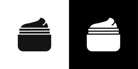 Cream jar icon Flat line illustration